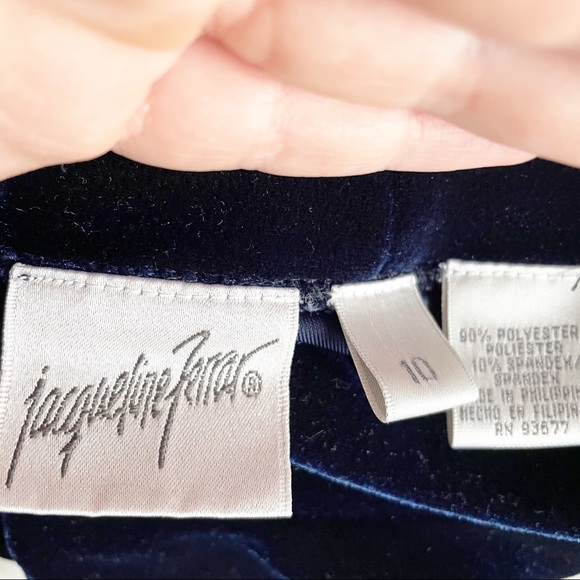 VINTAGE Jacqueline Ferrar Sapphire velvet dress 10 - Picture 4 of 5